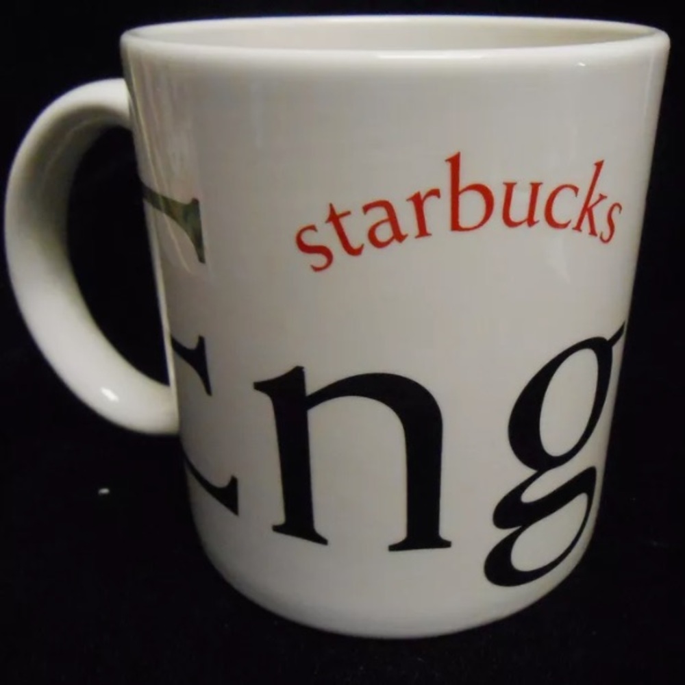 Starbucks England City Mug Collectors Series 20 oz Shakespeare Red White NWOT
